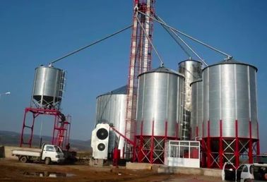 Conical Grain Hopper Bins With Temperature Moisture Monitoring Systems